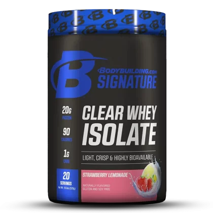 Bodybuilding Signature Clear Whey Isolate 20 Servings Strawberry Lemonade