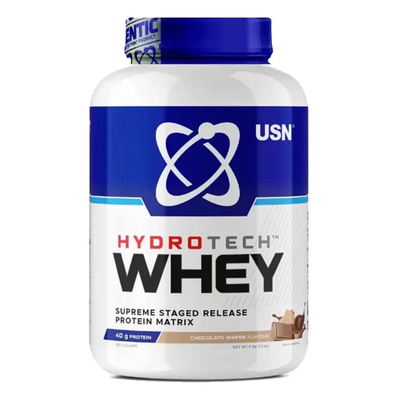 USN Hydrotech Whey Chocolate Wafer 1.8kg Supreme-Quality, Stage-Release Whey Protein Complex For Lean Mass And Power Gains