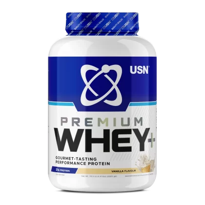 USN Premium Whey+ Protein Vanilla 2kg ,Whey Protein Powder, Scientifically-formulated, High Protein Pre-Post-Workout Powder Supplement