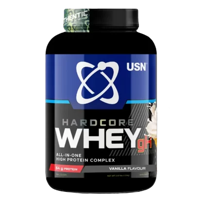 USN SA Hardcore Whey GH 1.8kg Vanilla,The all-in-one lean mass gainer with premium whey protein, creatine and a testo booster