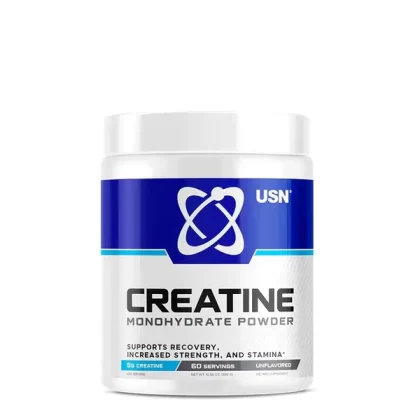 USN USA Pure Creatine Monohydrate 300g, 60 Servings Unflavoured To Support Muscle Performance, Growth And Power